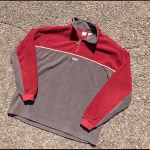 Vintage 90s Fila 1/4th Zip Fleece Jacket (Men’s L)